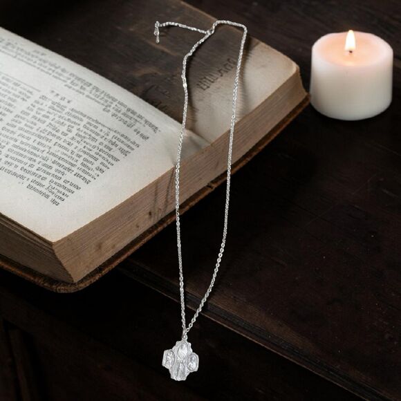 Jewelry - Silver Religious Cross Necklace Saints Pendant Catholic Christian Jewelry Faith